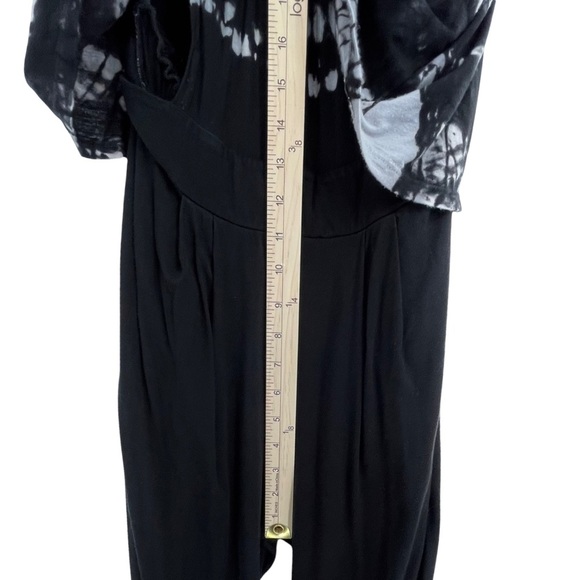 Gypsy 05‎ Black & Gray Tie Dye Split Back Jumpsuit Size Medium - Picture 6 of 12